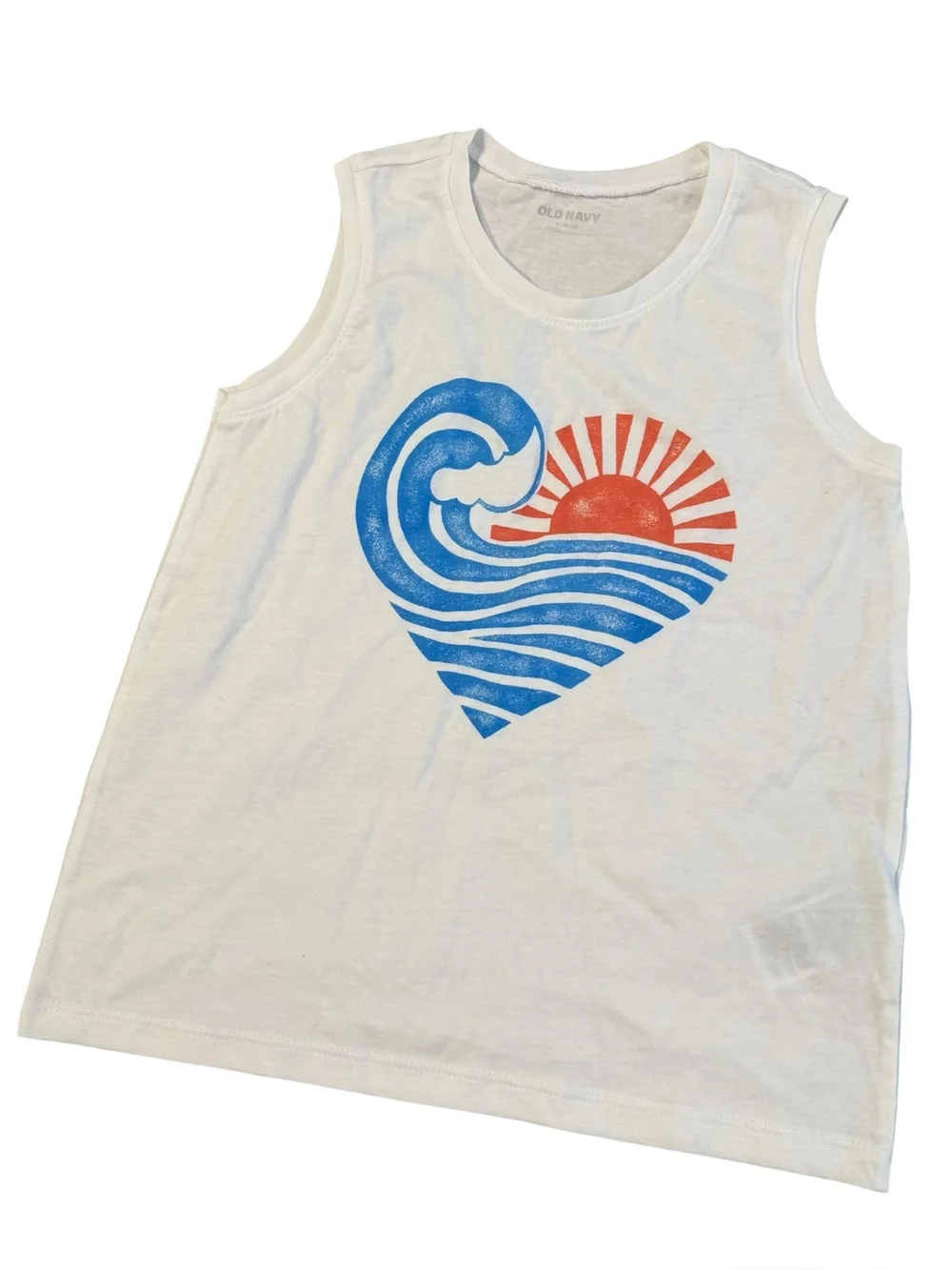 Old Navy Waves at Sunset Tank Size Large 10/12